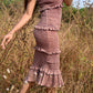 Pink Ruffled Rouge Bodycon Dress