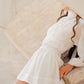 Ivory Silk Open Back Dress